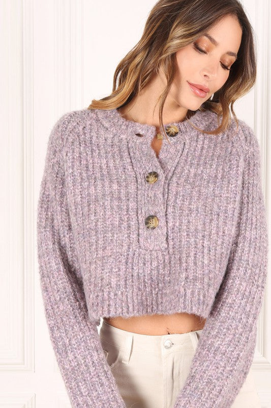 Multicolor Cropped Sweater